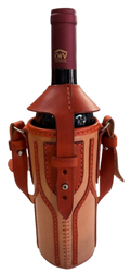 Handmade Full-Grain Leather Wine Bottle Carrier