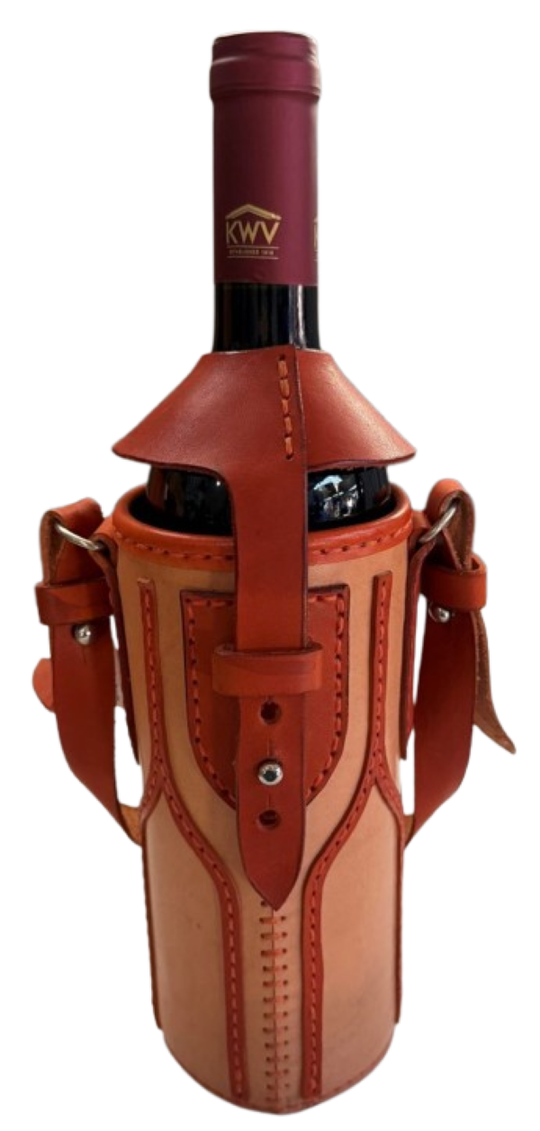 Handmade Full-Grain Leather Wine Bottle Carrier