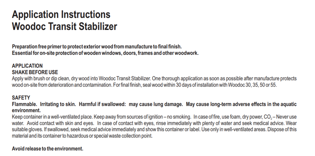 Woodoc Transit Stabilizer