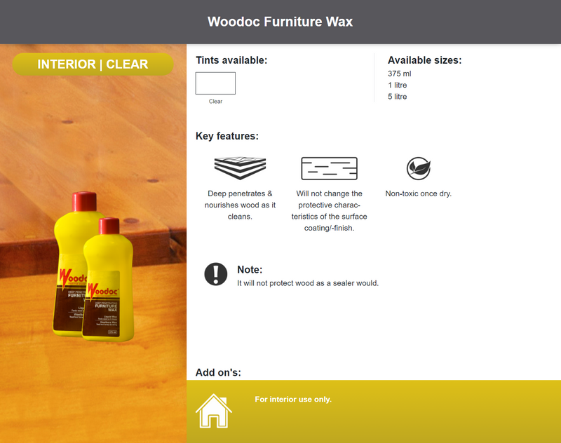 Woodoc Interior Maintenance Wax